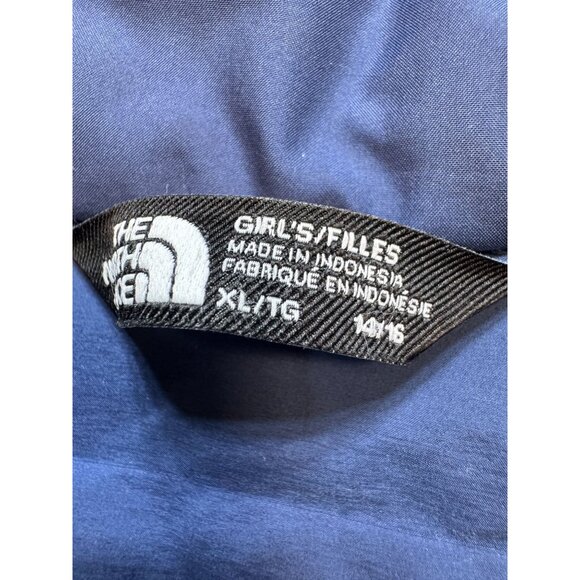 The North Face Girls Belleview Down Jacket in Shady Blue Size XL Reversible - Picture 3 of 12